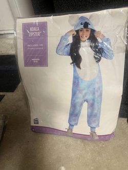 Koala Zipster Hooded Jumpsuit Costume Medium 8-10
