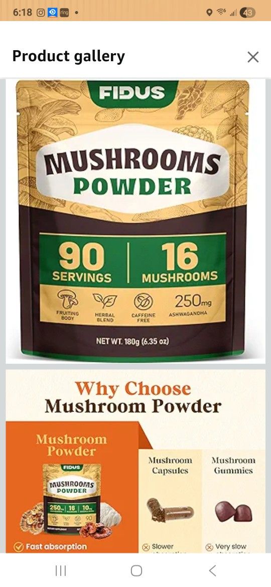 Fidus Daily Mushroom Superfood Powder