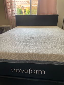 Bed with mattress