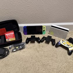 Nintendo Switch OLED Splatoon Edition Complete Bundle + Extras