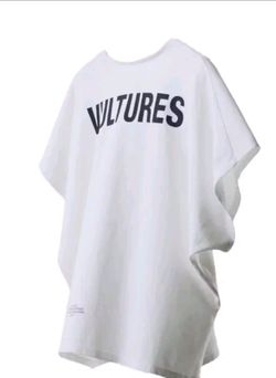 Vultures Oversized White Graphic T-Shirt