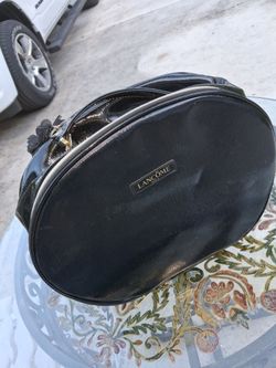 Lancôme Paris Black Oval Cosmetic Bag