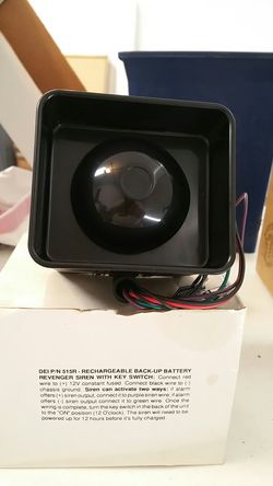 DEI 515R Rechargeable Back-Up Battery Revenger Siren with Key Switch