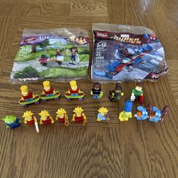 Lego mini figures Simpsons, Spiderman and bulks