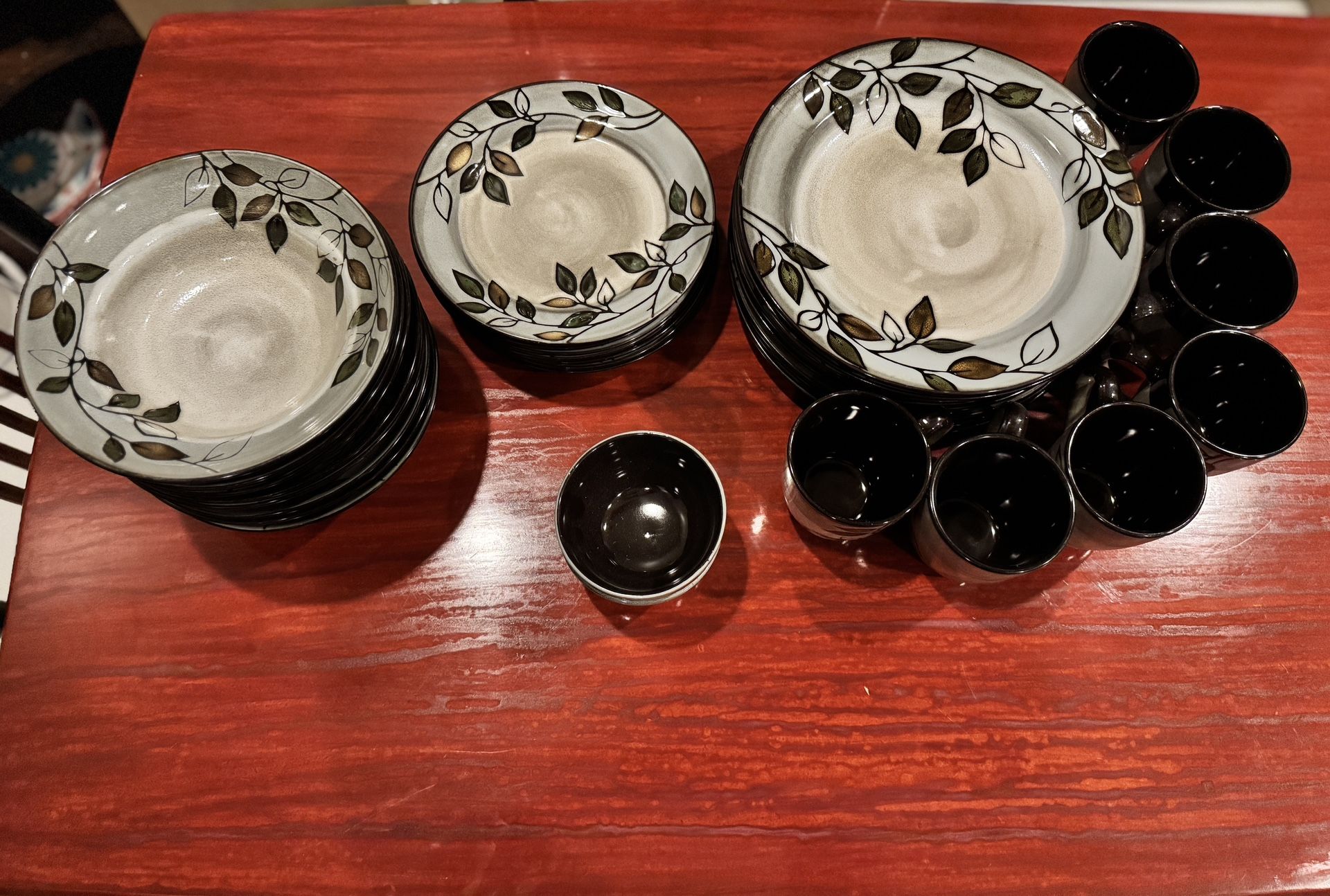 Set Of Stoneware Dinnerware From Paltzgraft