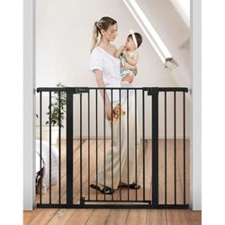 675#36" Extra Tall Baby Gate for Stairs Doorways, Fits Openings 29.5" to 48.8" Wide, Auto Close Extra Wide Dog Gate for House, Pressure Mounted Easy W
