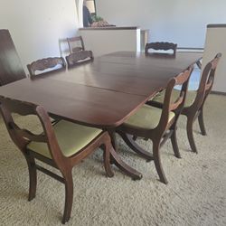 Antique Dining Room Table With Chairs 