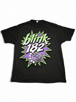 Y2K Blink-182 Pop Punk Comic Burst T-Shirt 2000s Band tee Band Merch Emo Grunge Indie - Size XL