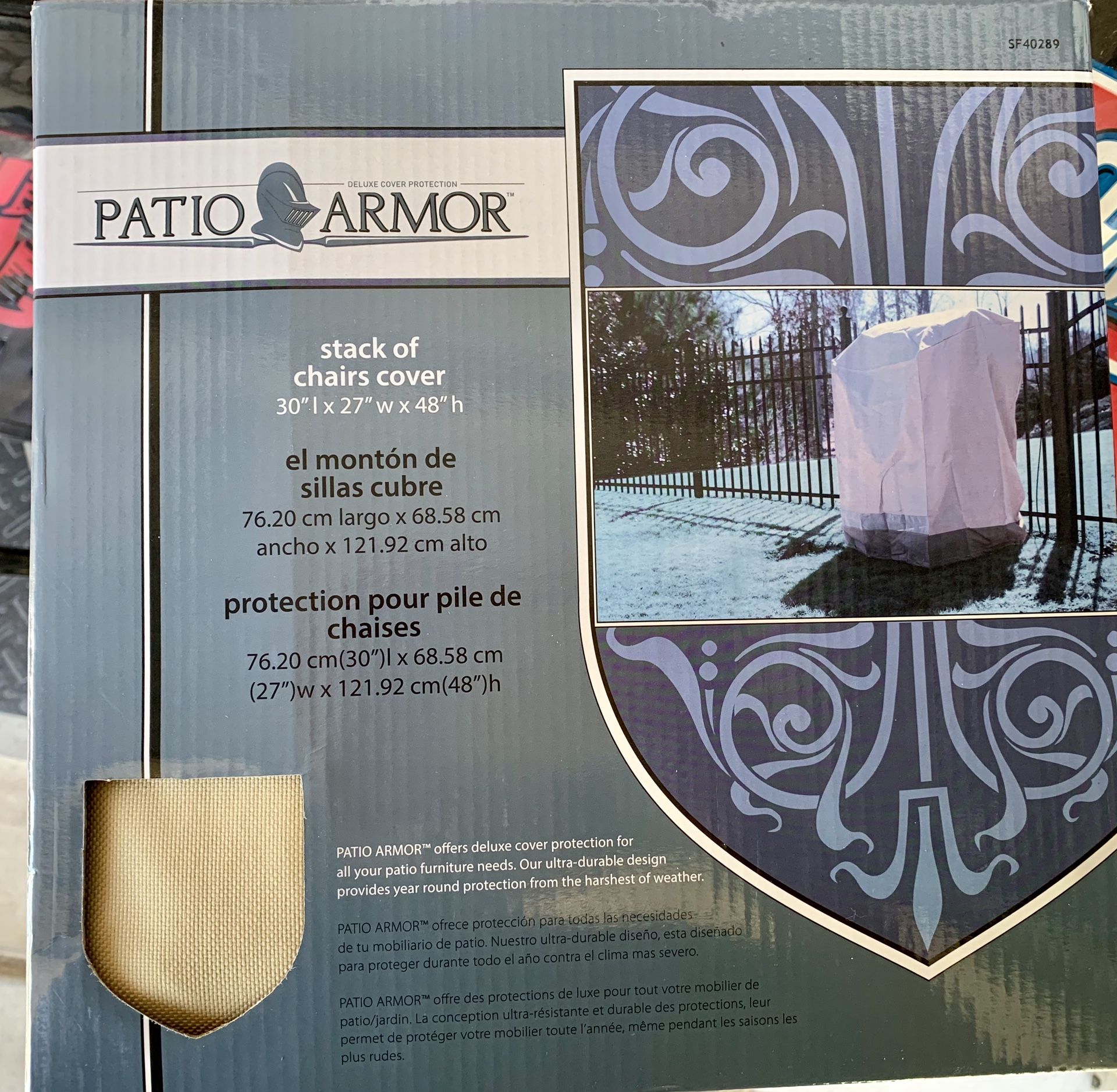 Patio Armor Stack of Chairs Cover, 30"/27"/48"