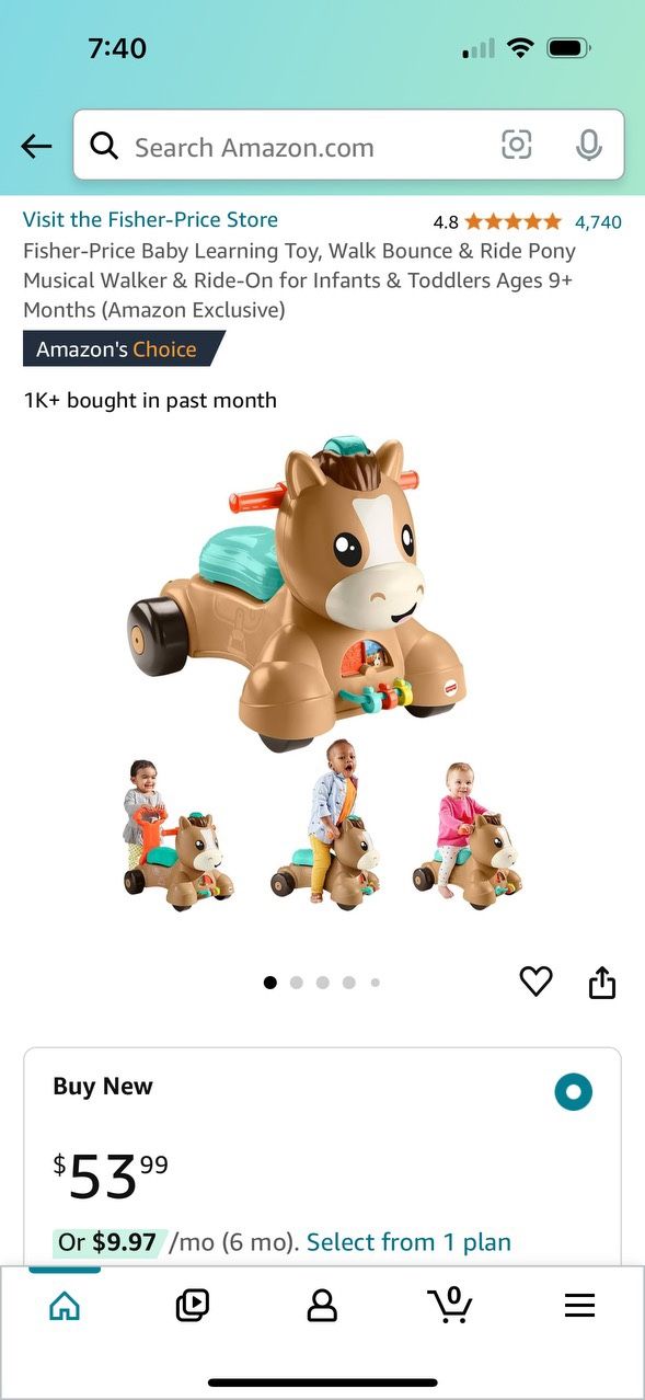 Fisher Price Walk Bounce & Ride Pony