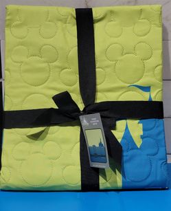 Walt Disney World/ Disney Parks Cinderella Castle Soft Quilted Throw/ Picnic Blanket With Quilted Mickey Icon Pattern $18 (One Available)