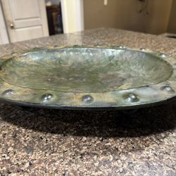  Midcentury Metal Tray in Medieval Style