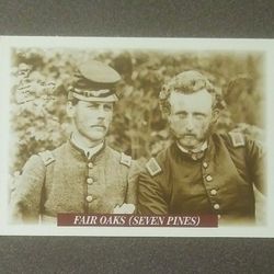 Civil War Capt. George Custer And Prisoner Fair Oaks Seven Pines #66 Tuff Stuff 1991 Card Collectible Vintage Photo Photograph Military United States 