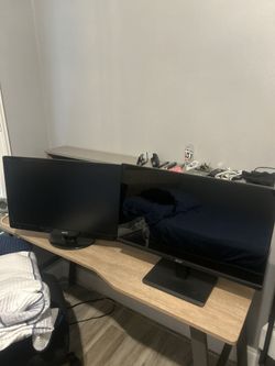 Two Acer monitors.