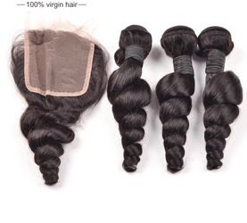 8A Brazilian loose wave with closure