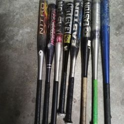  8Mostly Easton Baseball bats