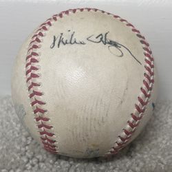 Mike Hegan and Jack Corrigan Cleveland Indians Autographed Baseball