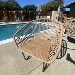Outdoor Rattan Patio Chairs (4)