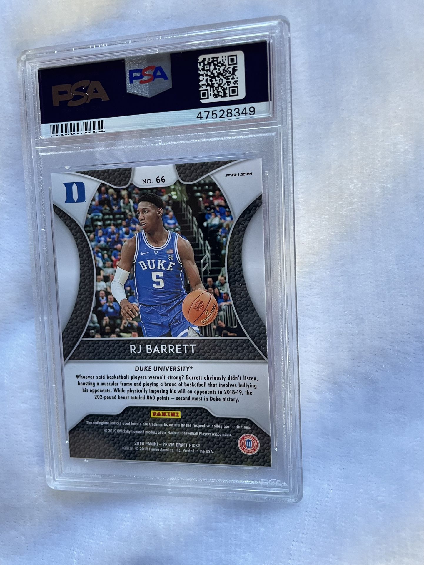 2019/20 Panini Prizm DP Draft Pick Pink Pulsar RJ Barrett RC #66 