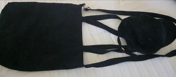 Corduroy crossbody  bag  w/ matching hat