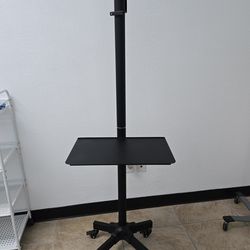Heavy Duty Rolling TV / Monitor Stand with Shelf