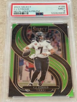 2024 Select CJ Stroud Neon Green Prizm PSA 9