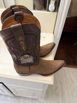 New Python Leather Boots