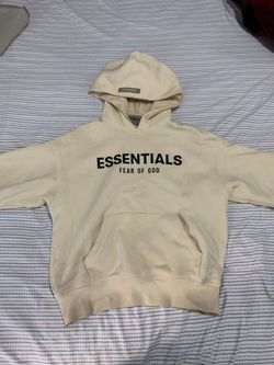 Fear of god essentials hoodie buttercream sales