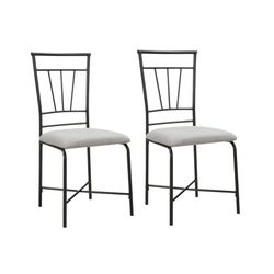 2x Metal Dining Chair. (like New) 