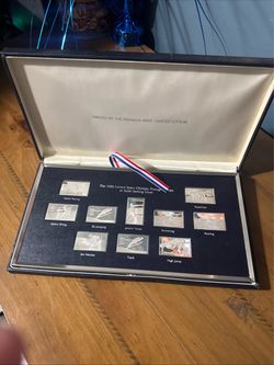 1980 United States Olympic Postage Stamps in Solid Sterling Silver