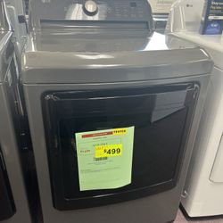 Washer Dryer Set, Grey LG Top Load W/ Agitator 