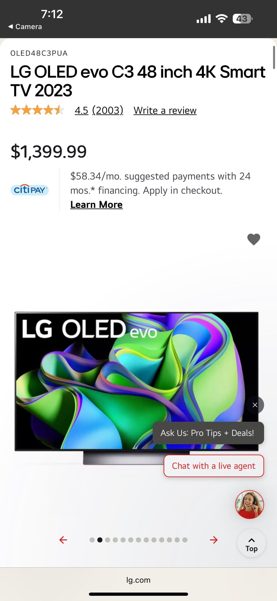 LG OLED 48inch