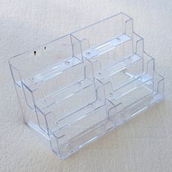 Acrylic Transparent Clear Shelves Display Rack Tabletop Organizer Storage Business Card Holder