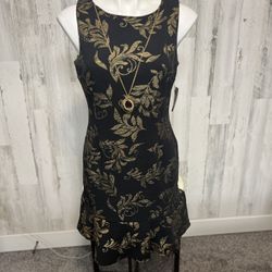 Gold And Black Dress 