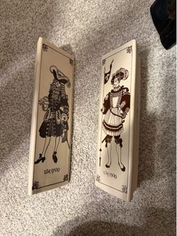Pre-WWII Ceramic Radiator Heat Saver Plaques – A Fancy Pair! 🔥