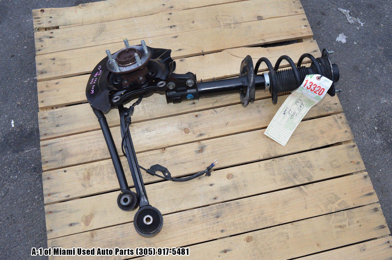 10 11 12 HYUNDAI GENESIS COUPE 2.0T LEFT FRONT STRUT SPINDLE CONTROL ARMS KNEE