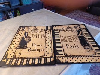 Metal Parisian Shoppe decorationd