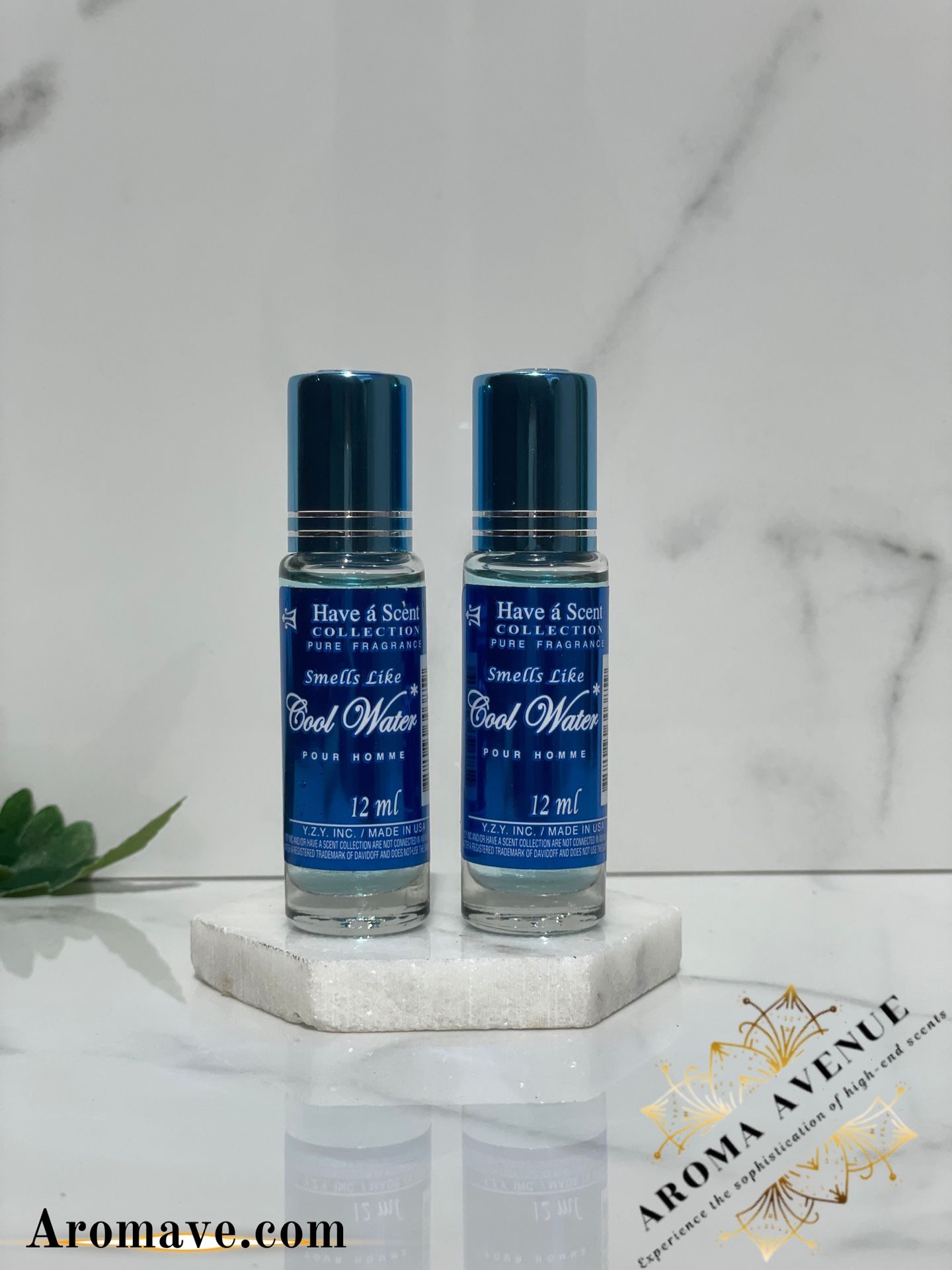Cool Water Pack Of 2 Men Rollerball Perfume