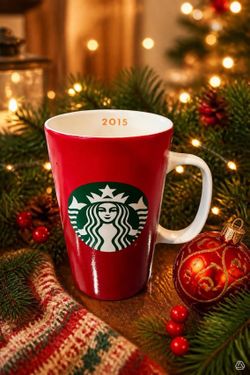 Starbucks 2015 Red Holiday Ceramic Mug