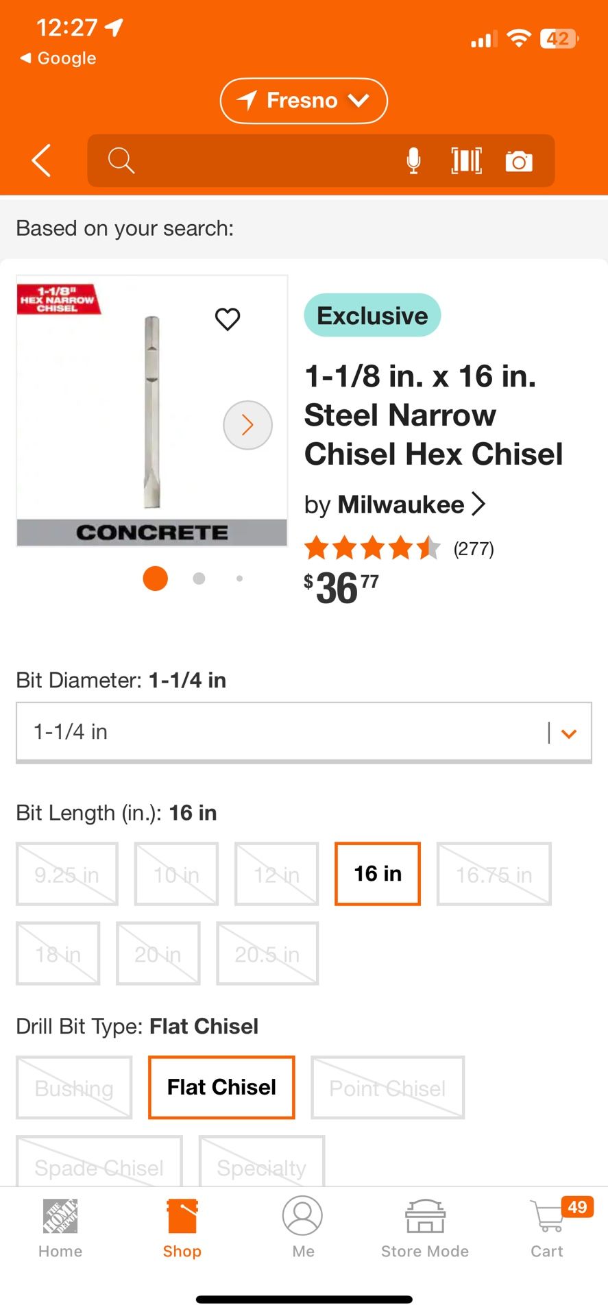 Milwaukee Flat Chisel