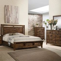 King Bed, Dresser, Mirror And Nightstand 