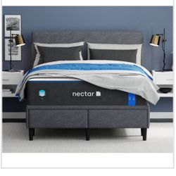 Grey Upholstered Bed Frame W/ Storage Drawers (Queen)