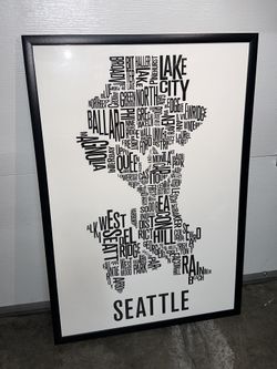 Seattle Neighborhood Map Art