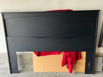 Black wood headboard
