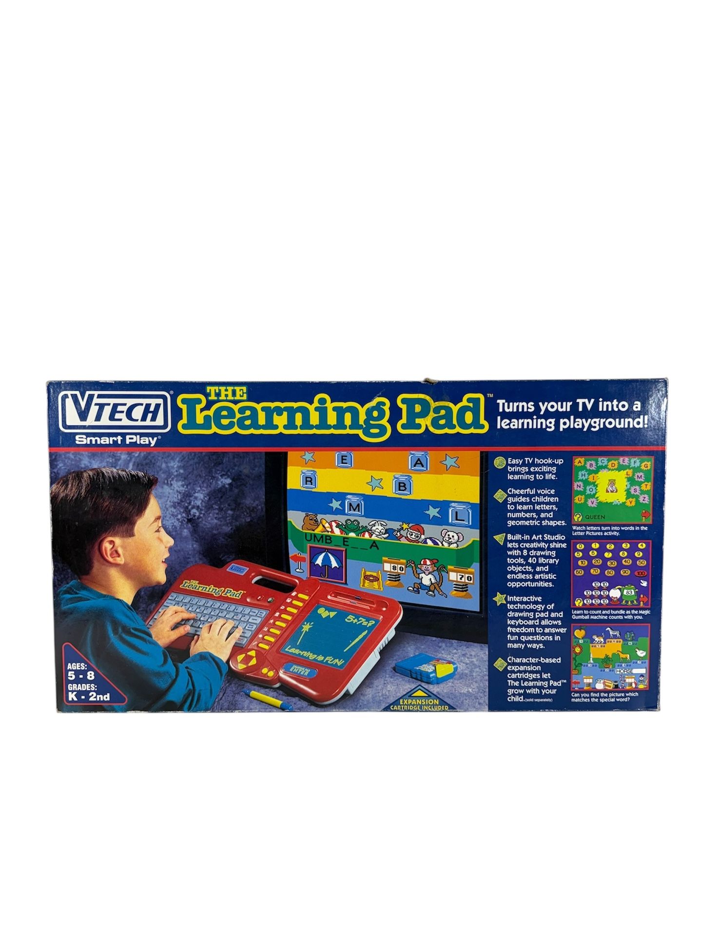 Vintage 1990's Vtech The Learning Pad Plug And Play TV Complete