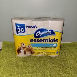 9 Rolls Toilet Paper Essentials Soft
