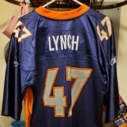 NFL Denver Broncos John Lynch#47 Reebok Jersey Size XL