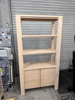 Crate & Barrel Terra Natural White Oak Storage Bookcase – $1,999 Retail