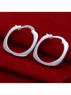 Silver hoop earrings