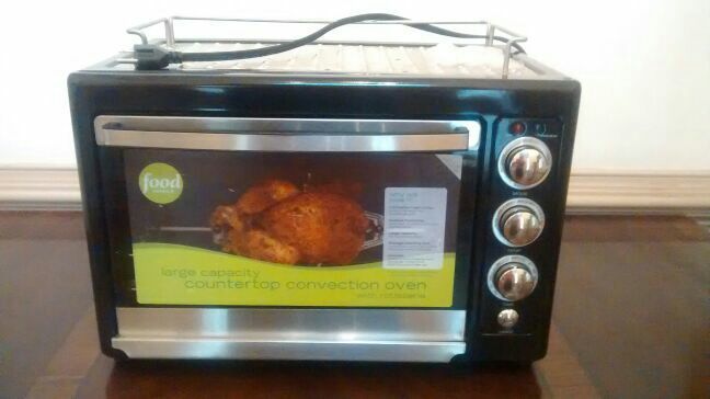 Food Network large-capacity countertop convection oven with rotisserie